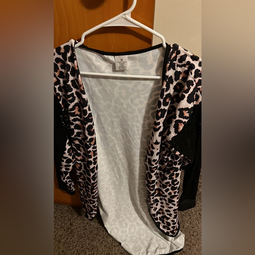 Leopard & sequins cardigan